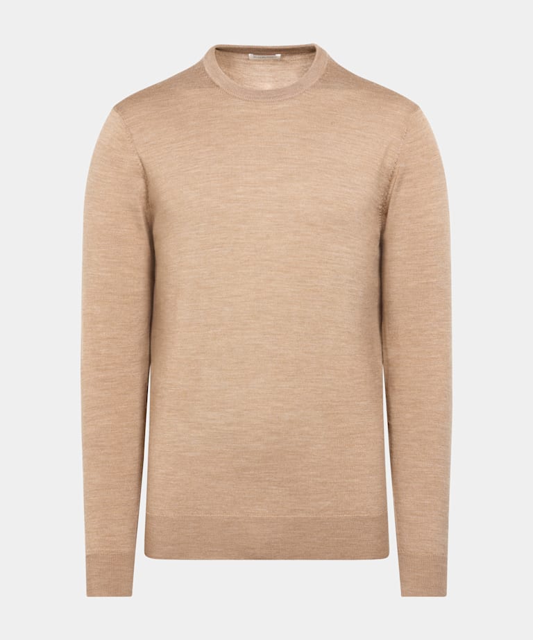 Light Brown Merino Crewneck