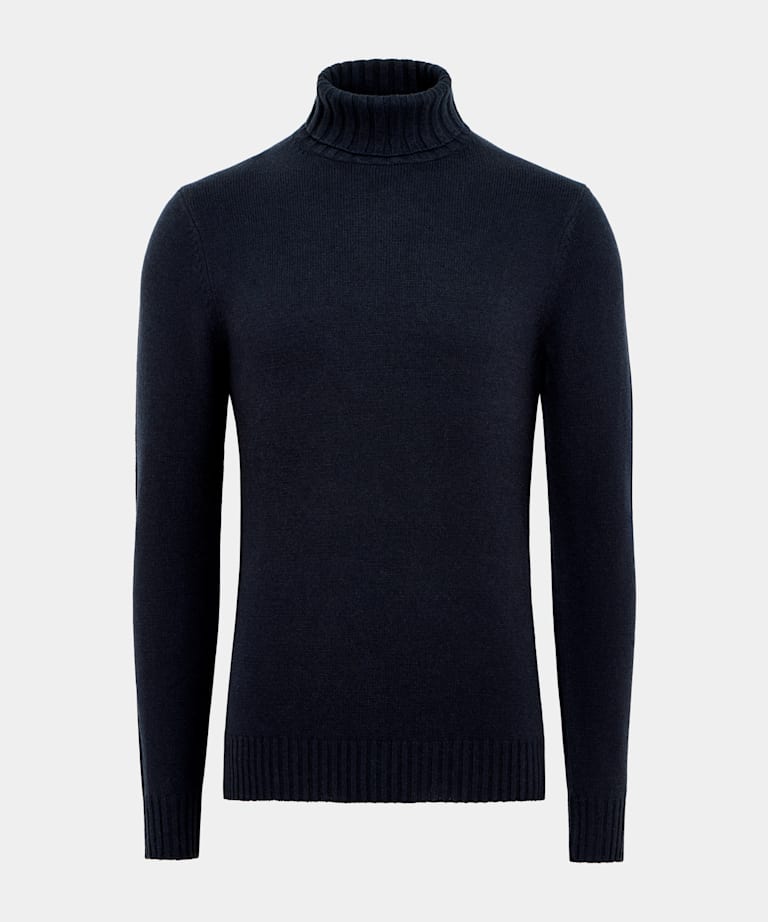 Cuello vuelto azul marino