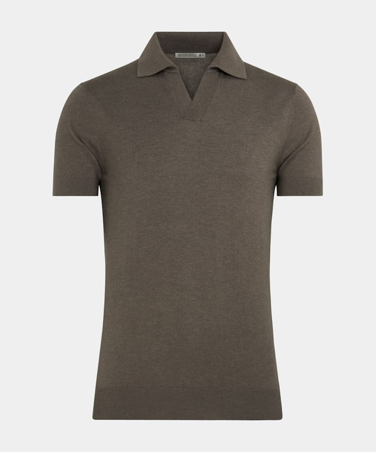 Polo gris topo sin botones