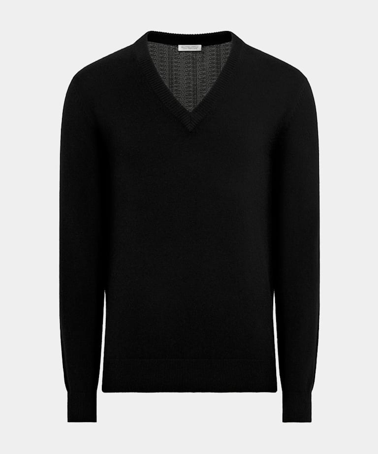 Jersey cuello pico negro