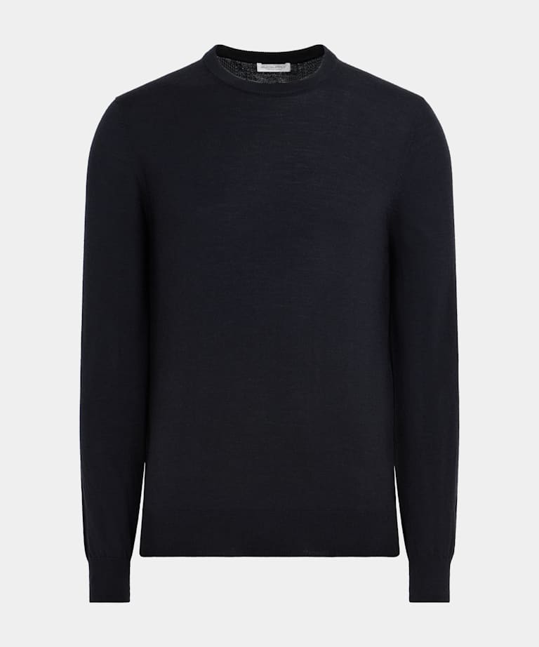 Navy Merino Crewneck