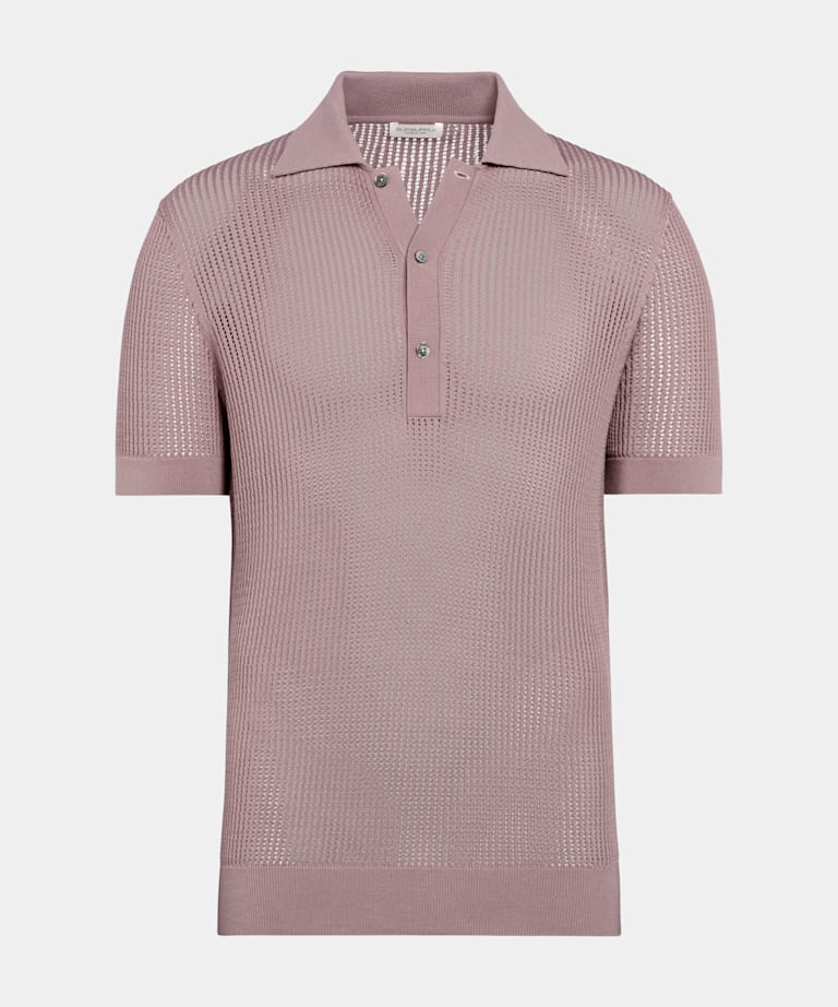 Polo de crochet morado
