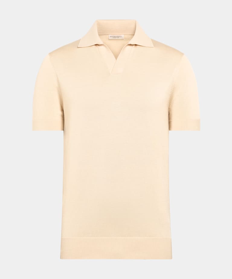 Polo amarillo claro sin botones