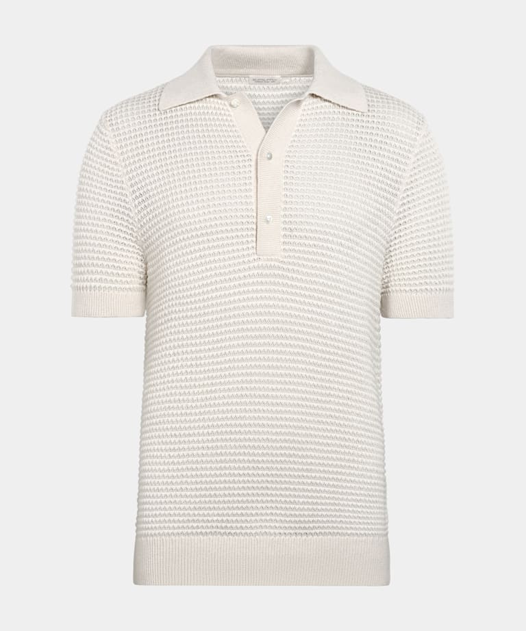 Polo gris claro crochet