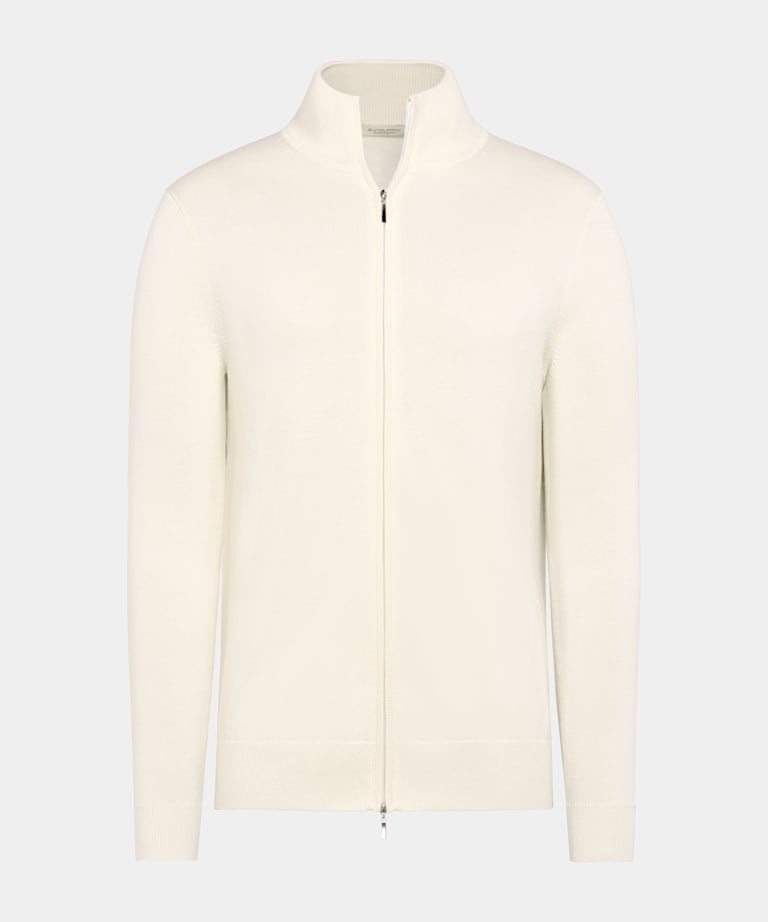 Off-White Zip Cardigan