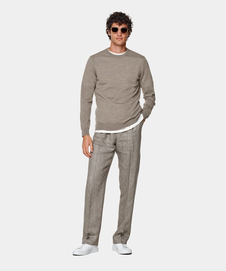 Col rond taupe
