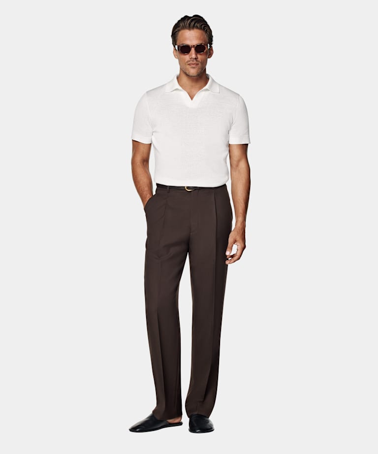 Off-White Buttonless Polo