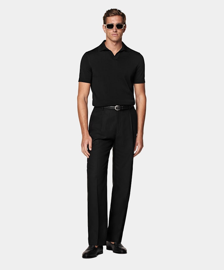 Polo negro sin botones