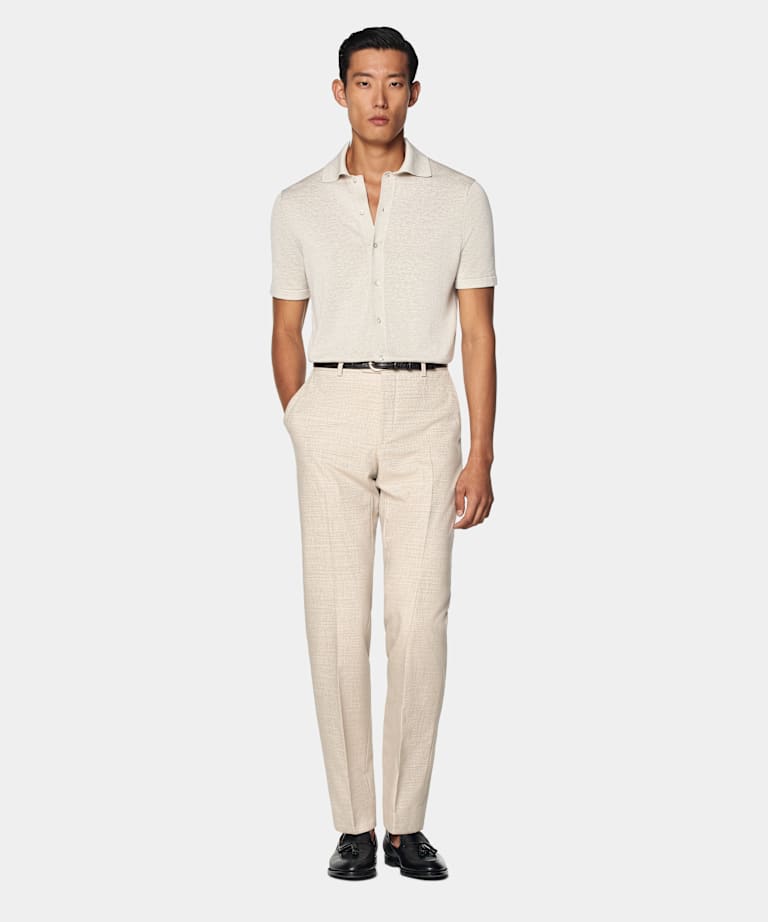 Sand Polo Cardigan
