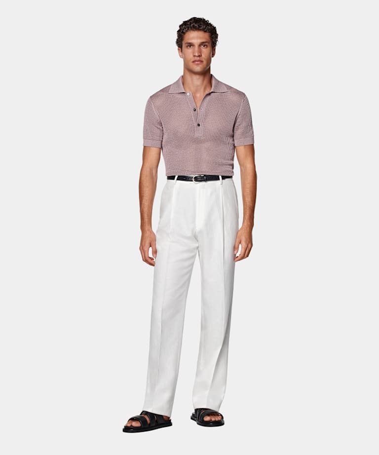 Purple Crochet Polo