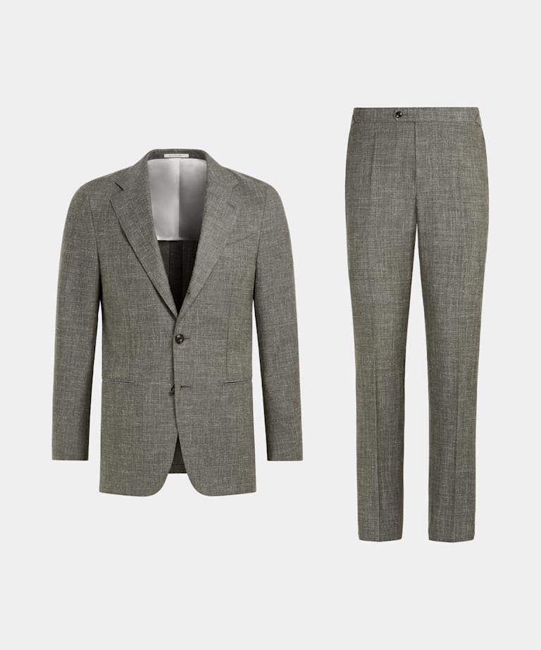 Light Green Tailored Fit Havana Suit