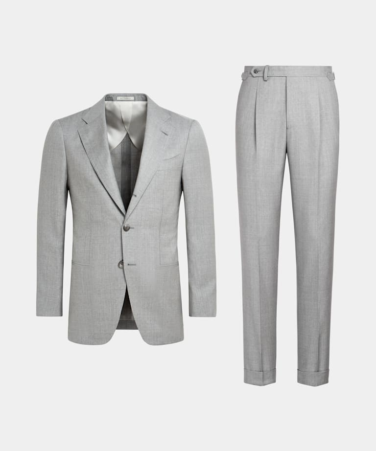 Light Grey Tailored Fit Havana Suit