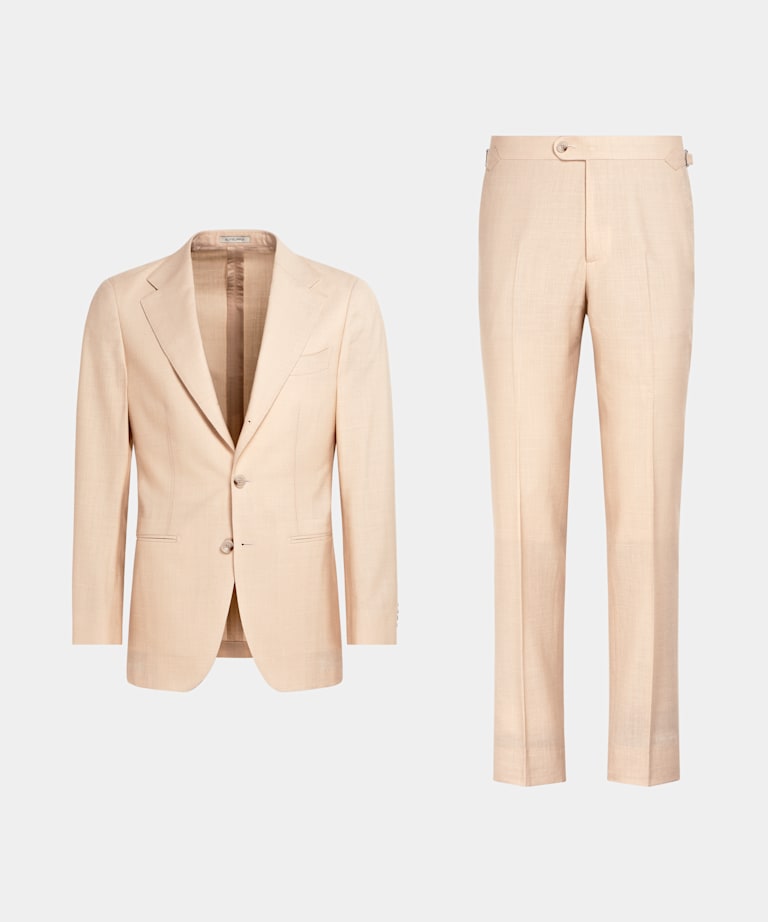 Light Pink Tailored Fit Havana Suit