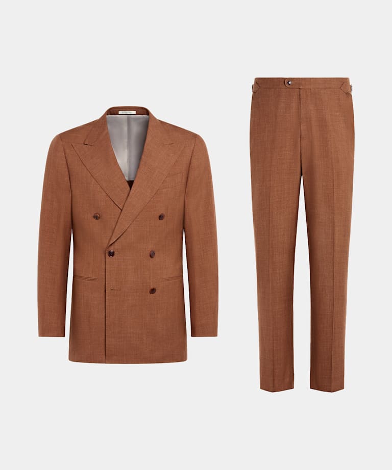 Traje Havana naranja oscuro corte Tailored