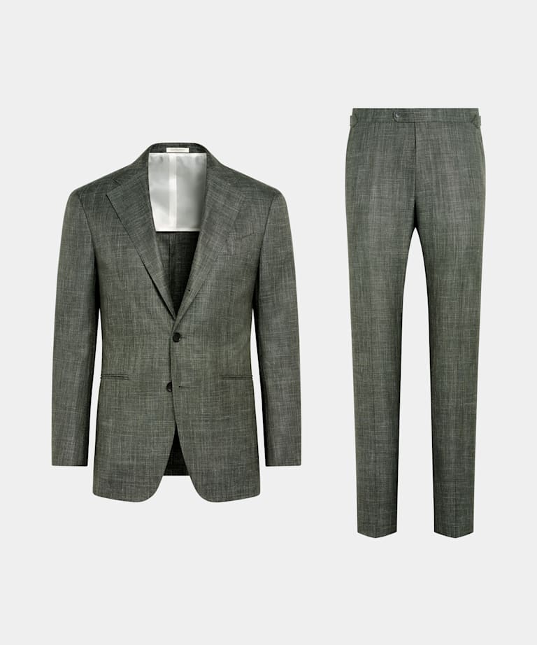 Dark Green Tailored Fit Havana Suit