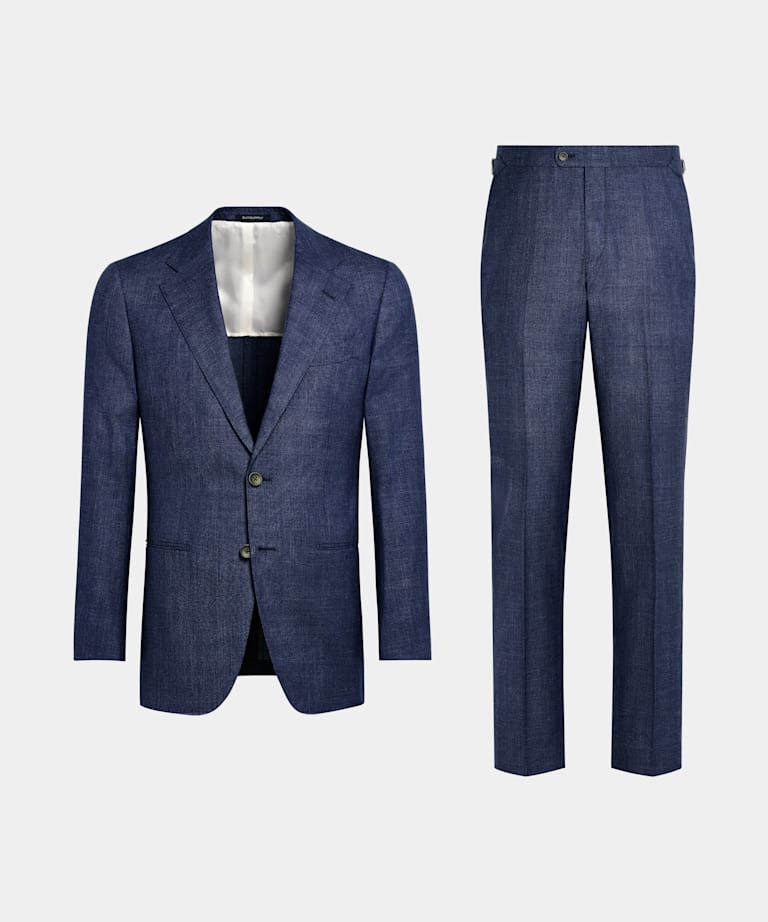 Mid Blue Tailored Fit Havana Suit