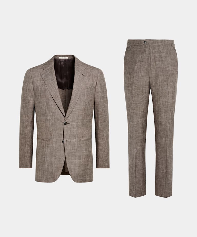 Mid Brown Tailored Fit Havana Suit