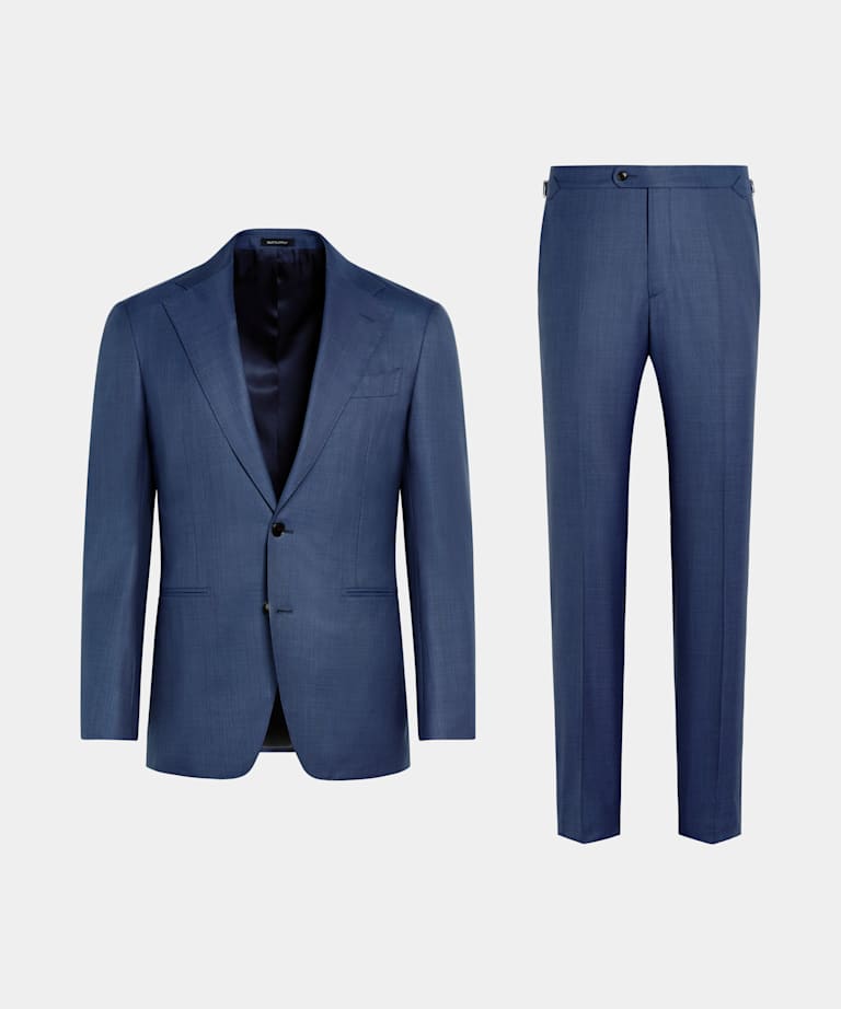 Mid Blue Tailored Fit Havana Suit