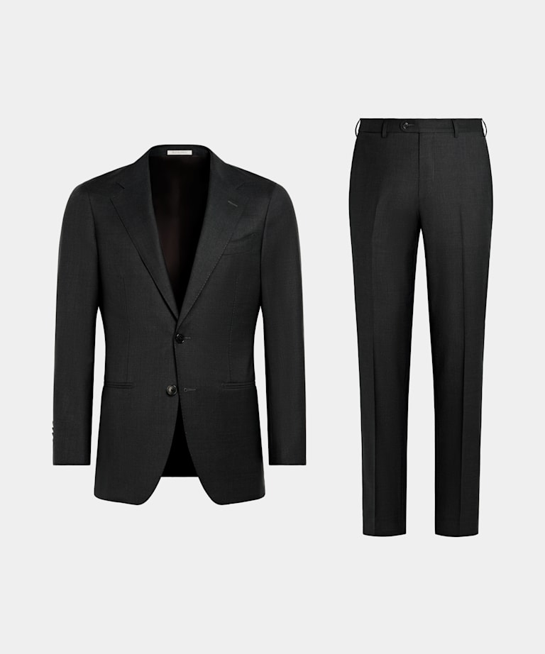 Dark Grey Tailored Fit Havana Suit