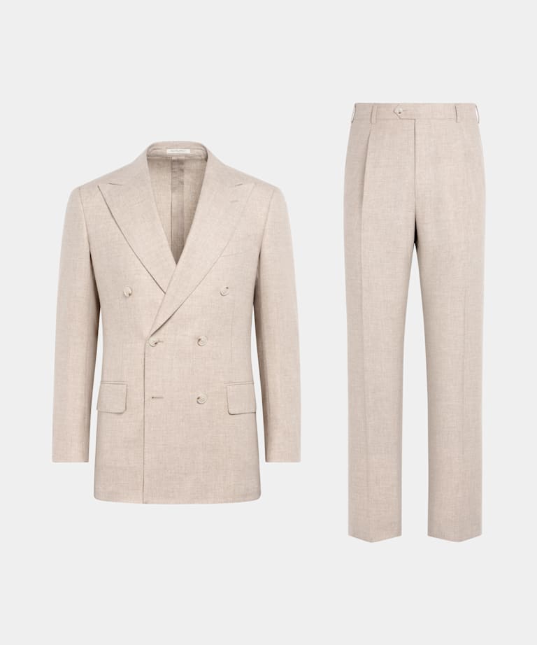 Sand Tailored Fit Milano Suit