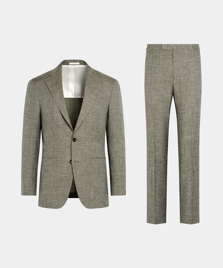 Traje Havana verde claro corte Tailored