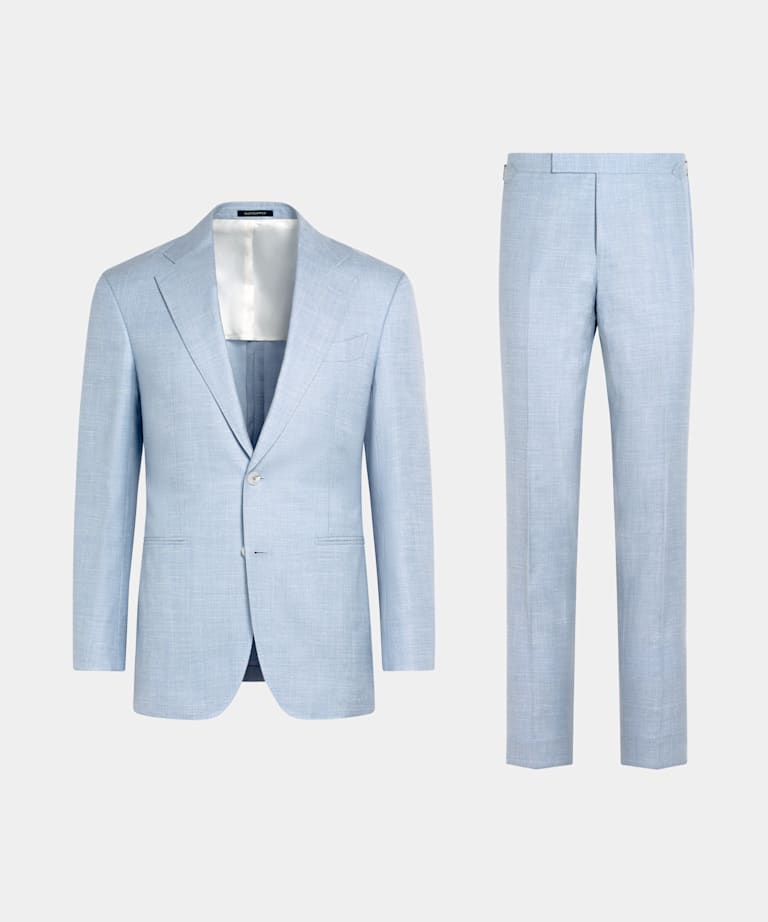 Traje Havana azul claro corte Tailored