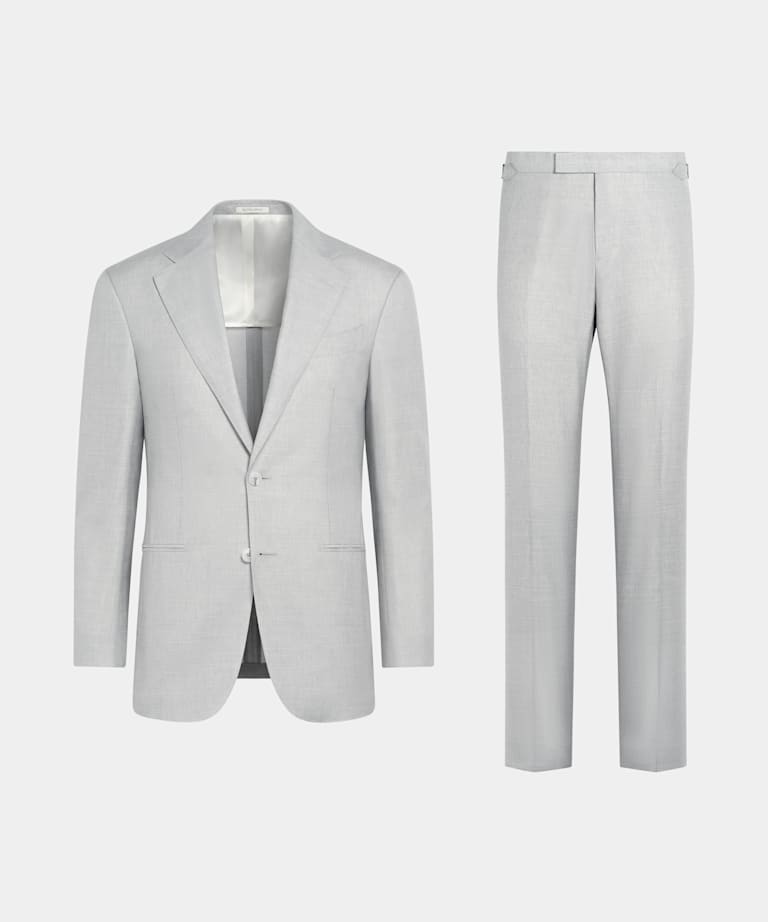 Light Grey Tailored Fit Havana Suit