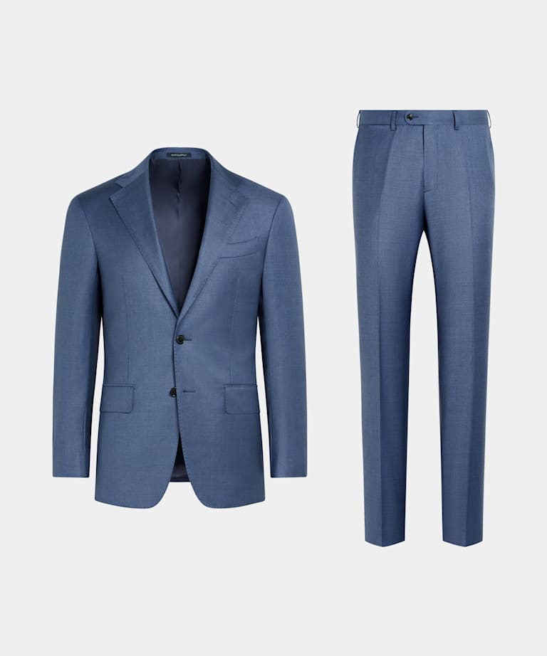 Traje Havana azul intermedio corte Tailored