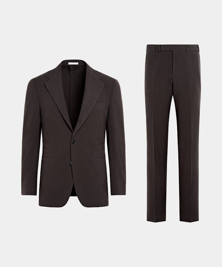 Traje Roma marrón oscuro corte Relaxed