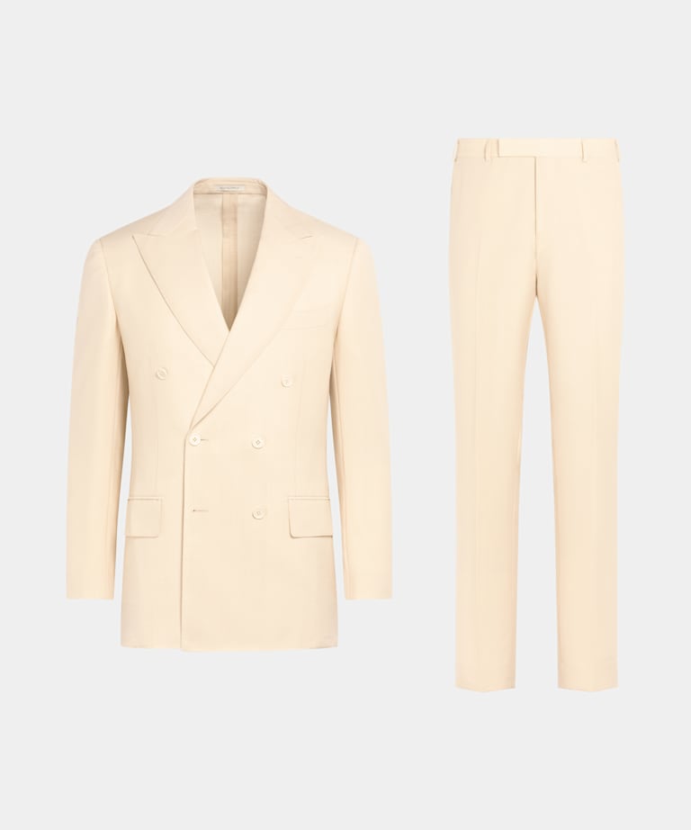 Traje Milano amarillo claro corte Tailored