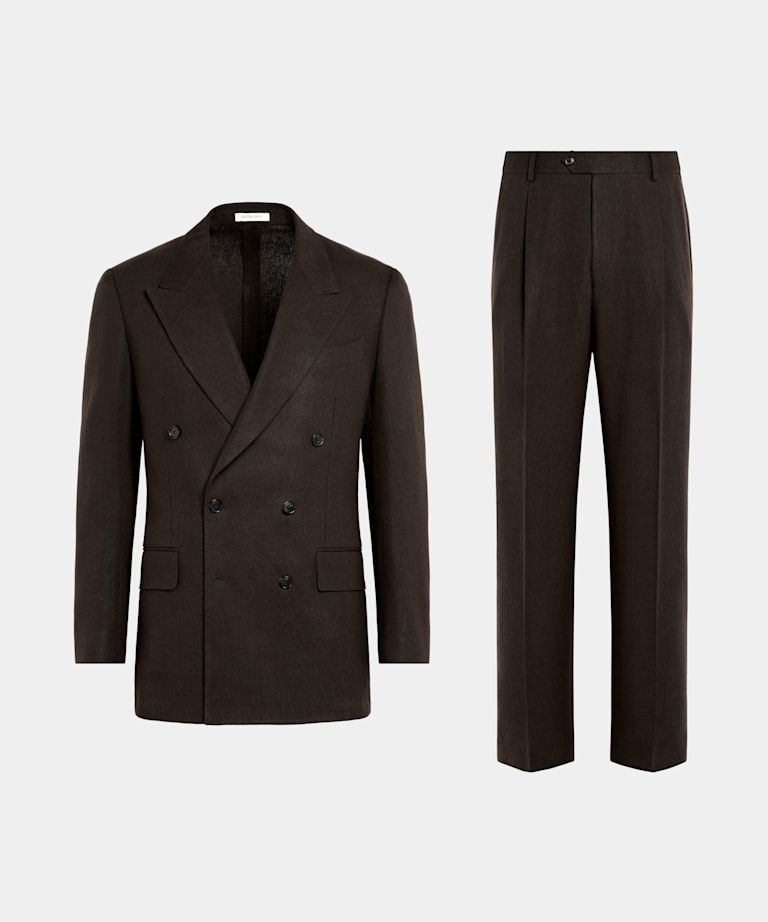 Mid Brown Tailored Fit Milano Suit