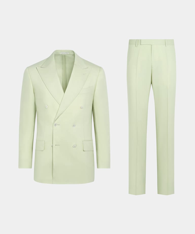 Light Green Tailored Fit Milano Suit