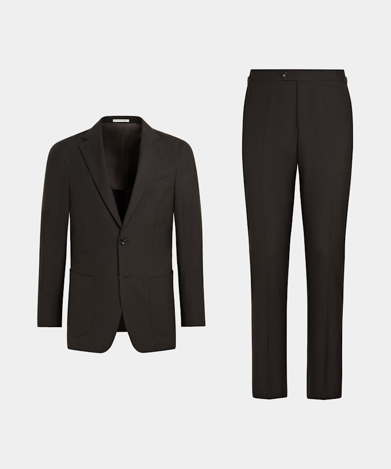 Dark Brown Tailored Fit Havana Suit