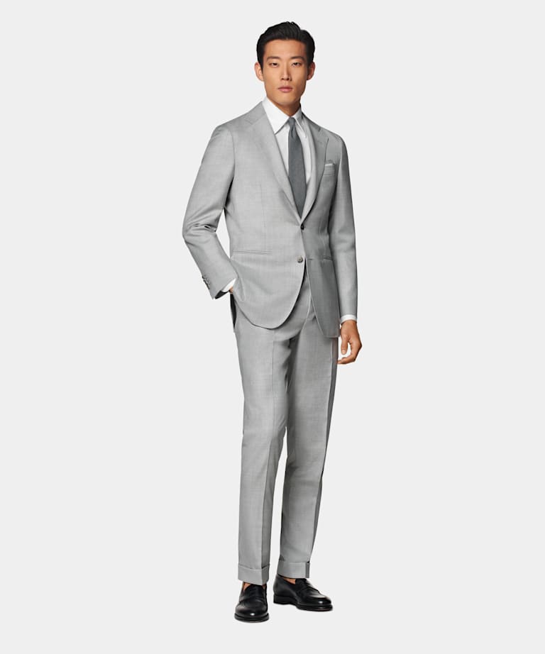Traje Havana gris claro corte Tailored