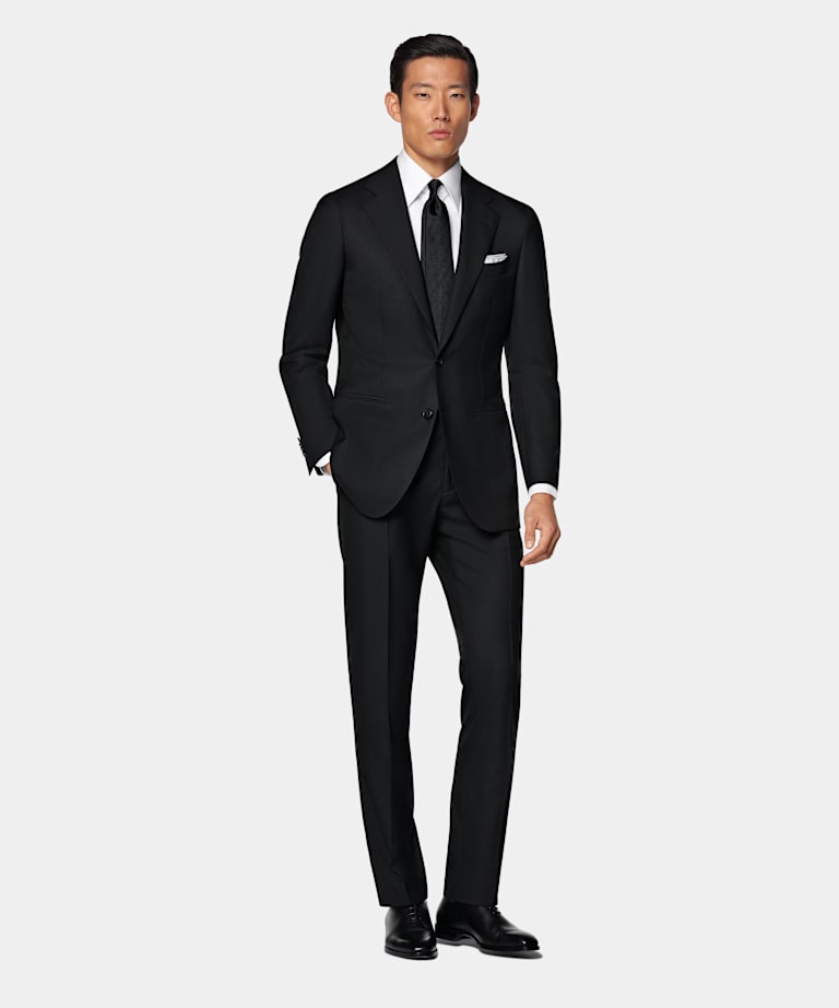 Black Tailored Fit Havana Suit