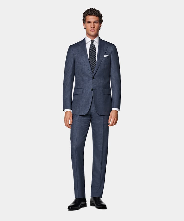 Mid Blue Tailored Fit Havana Suit