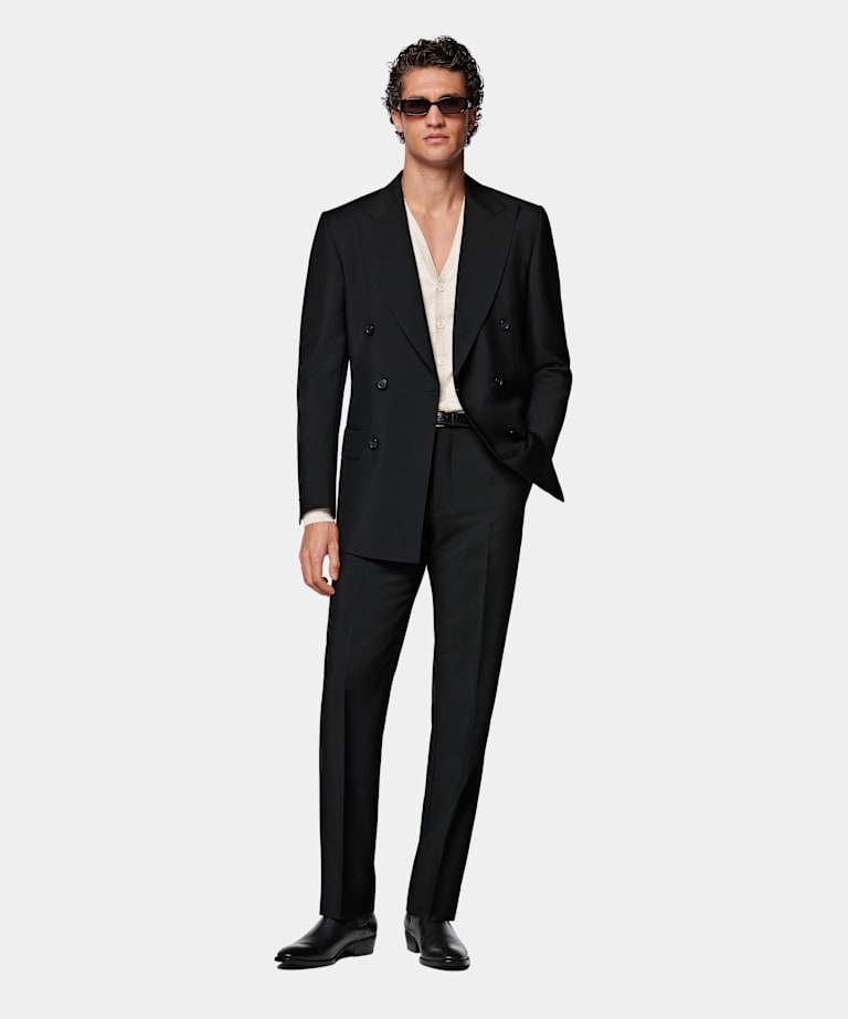 Black Tailored Fit Milano Suit