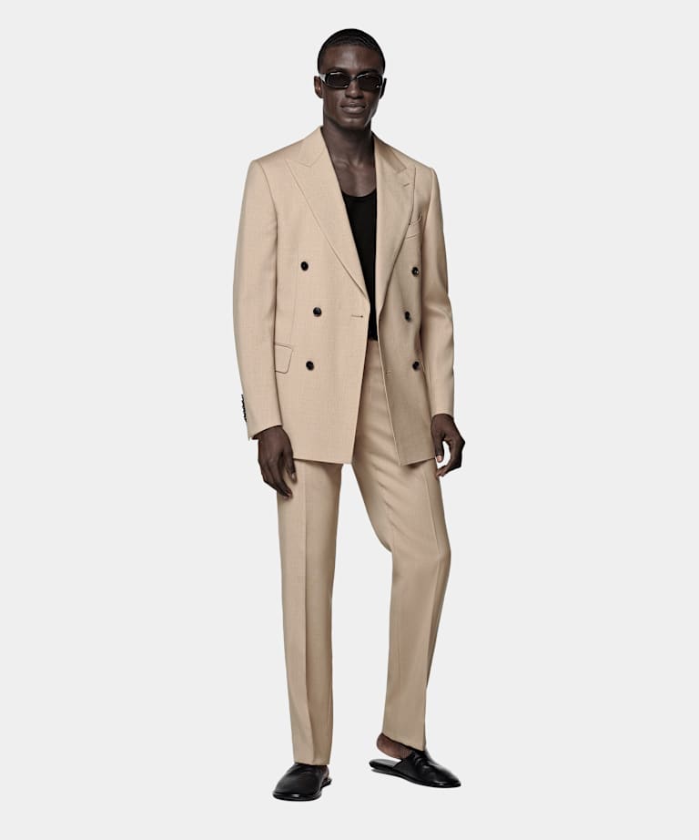 Mid Brown Tailored Fit Milano Suit