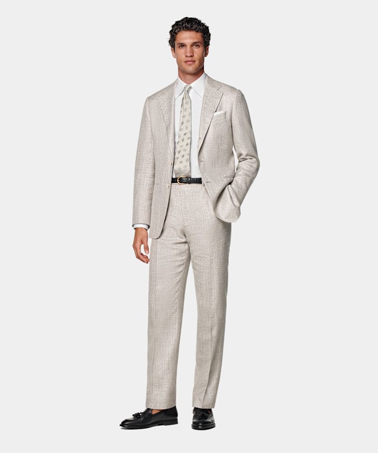 Havana Anzug helltaupe Tailored Fit