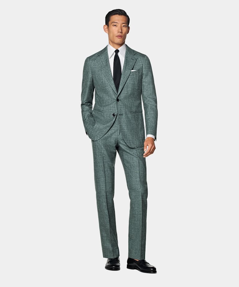 Green Tailored Fit Havana Suit