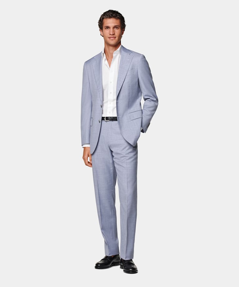 Light Blue Perennial Tailored Fit Havana Suit