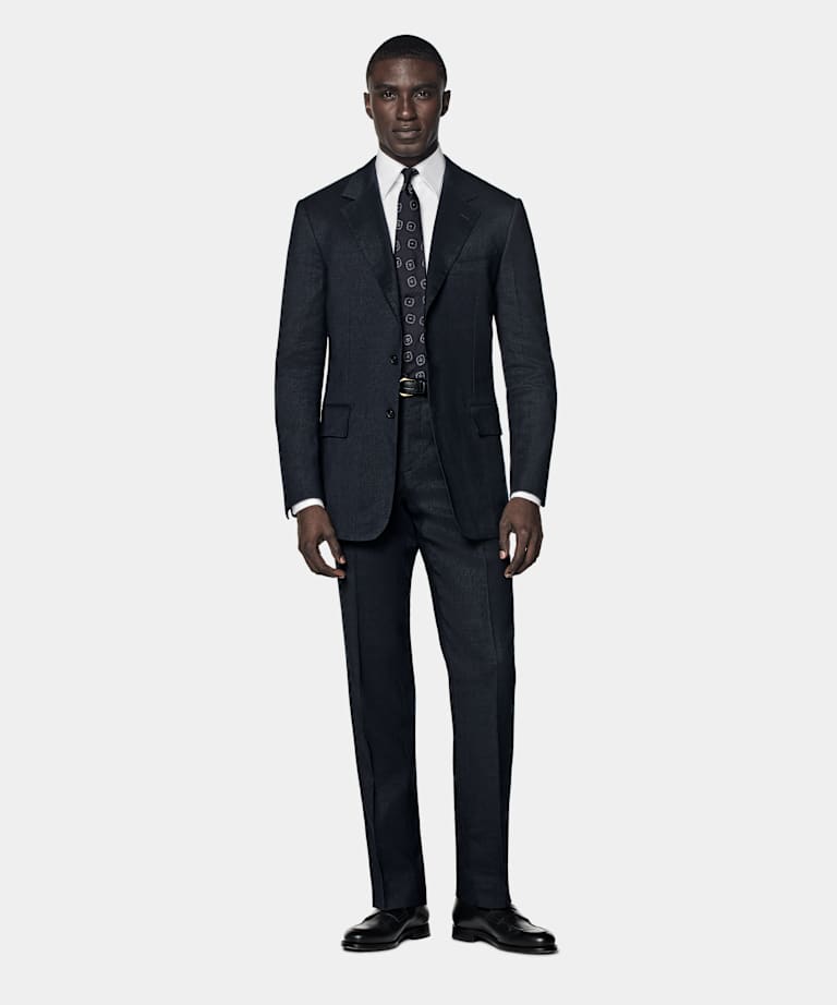 Traje Milano azul marino corte Tailored