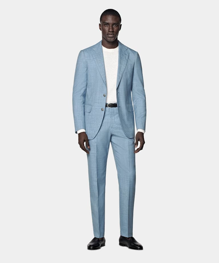 Light Blue Perennial Tailored Fit Havana Suit