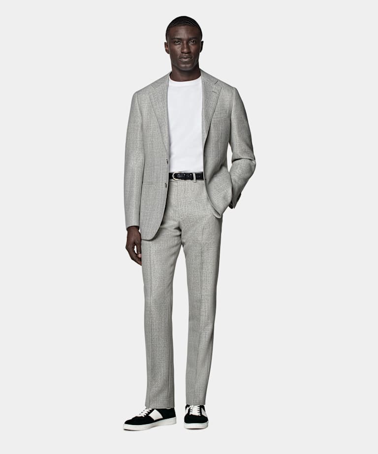 Havana Perennial Anzug hellgrau Tailored Fit