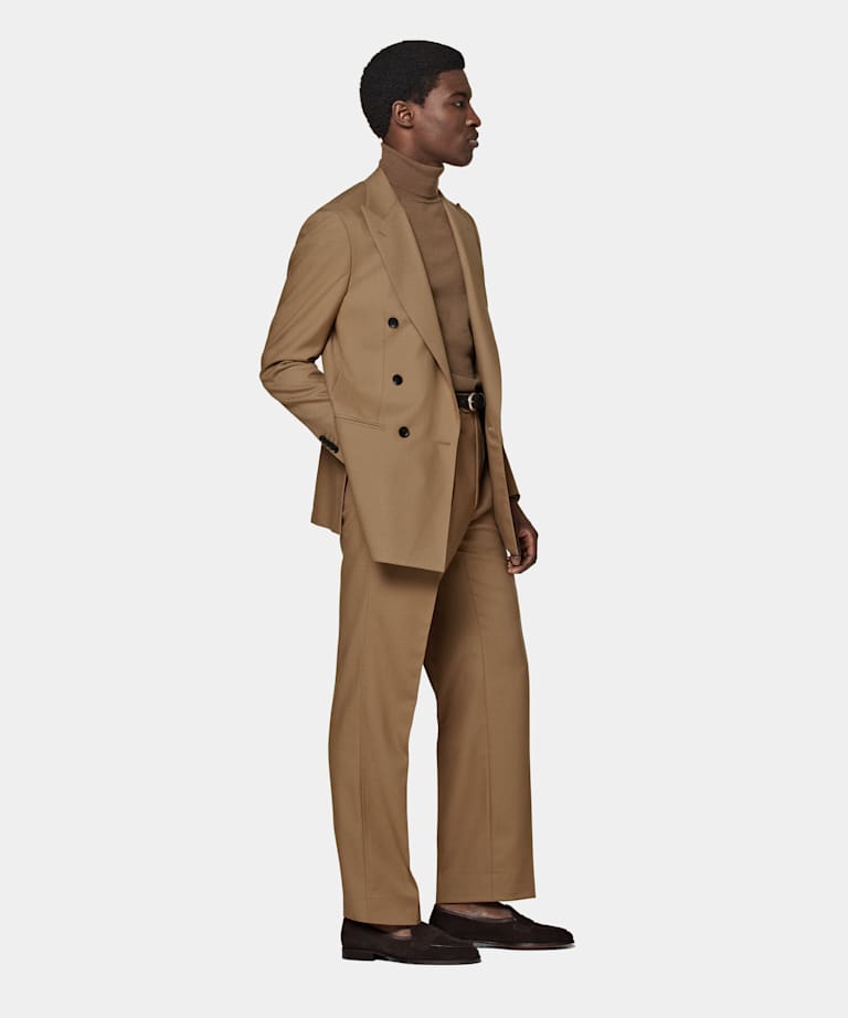 Mid Brown Tailored Fit Havana Suit