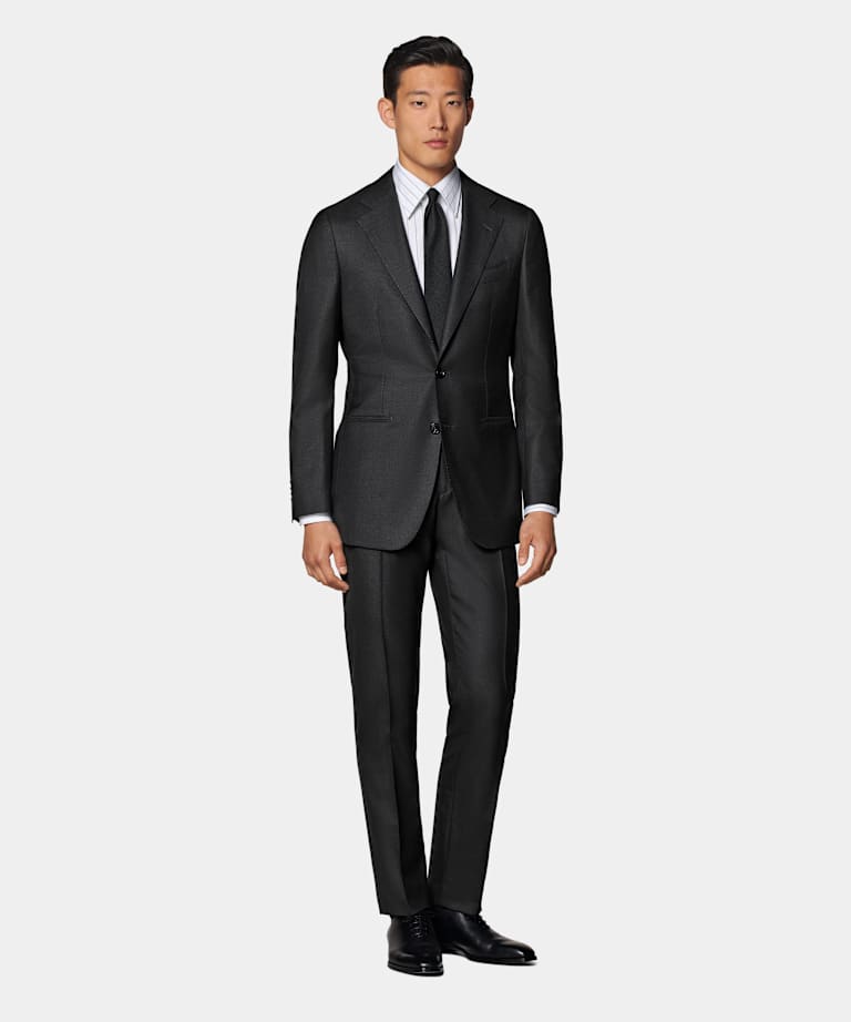 Dark Grey Tailored Fit Havana Suit