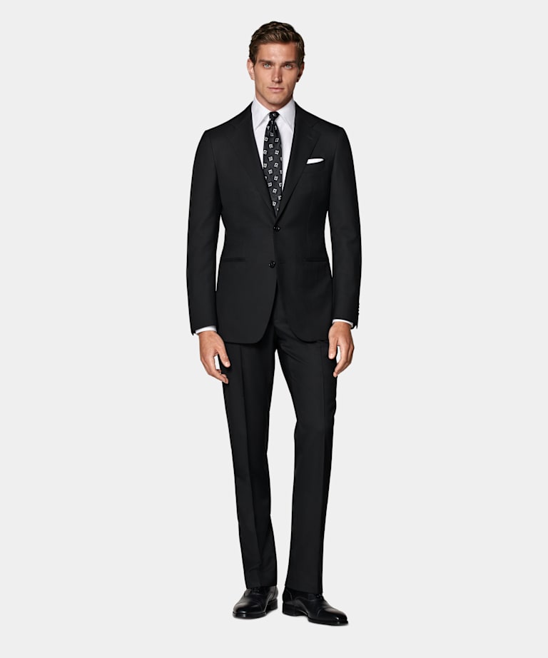 Black Tailored Fit Havana Suit