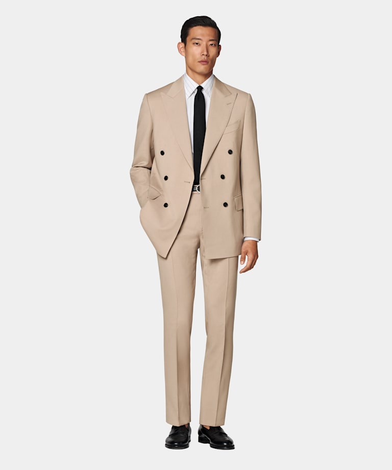 Mid Brown Tailored Fit Milano Suit