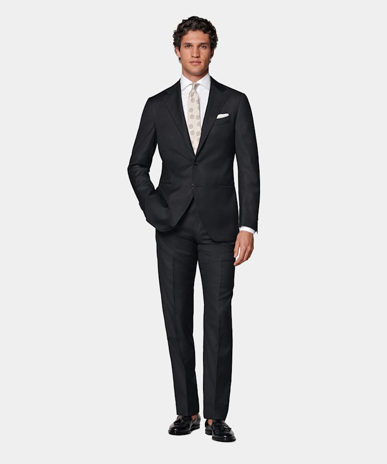 Traje Perennial Havana gris oscuro corte Tailored