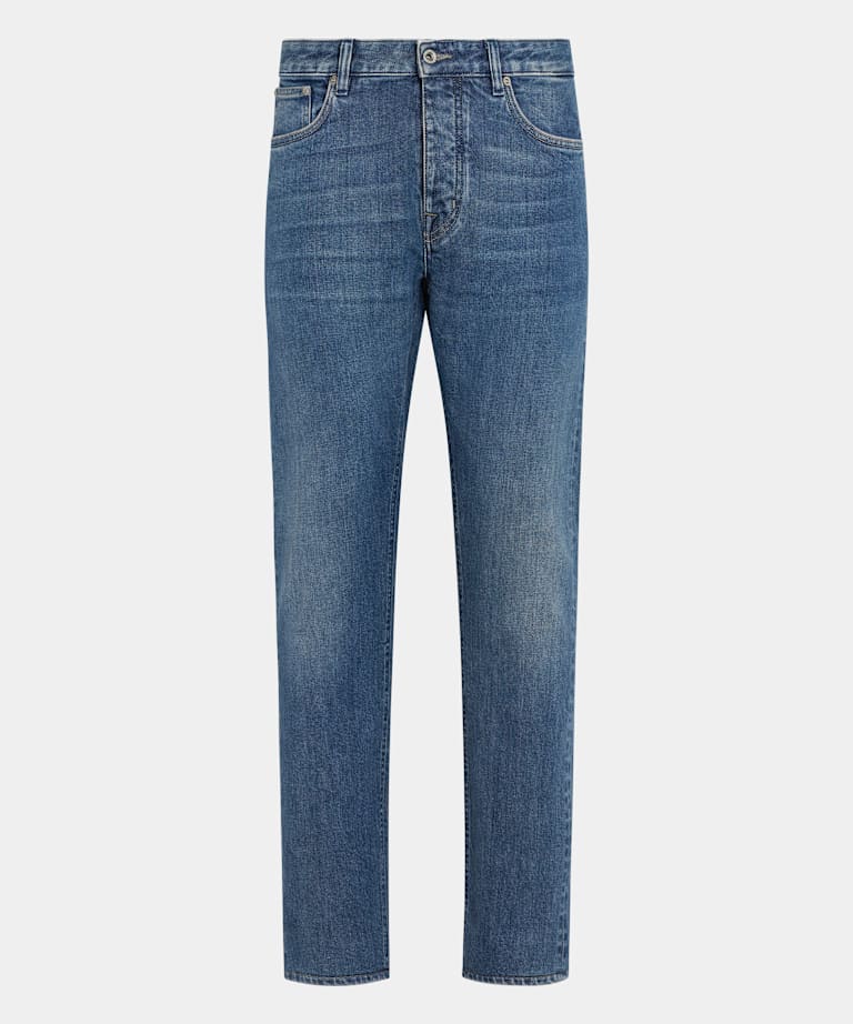 Jeans blu slim leg tapered